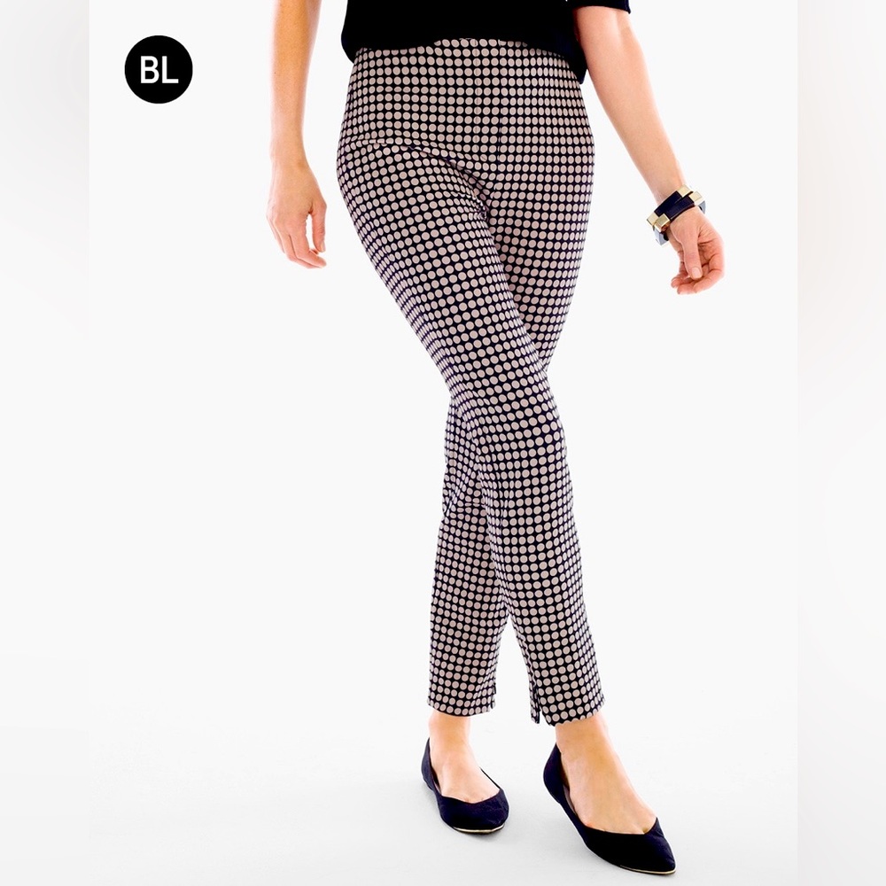 Chicos BlackLabel dotted slim ankle pants
